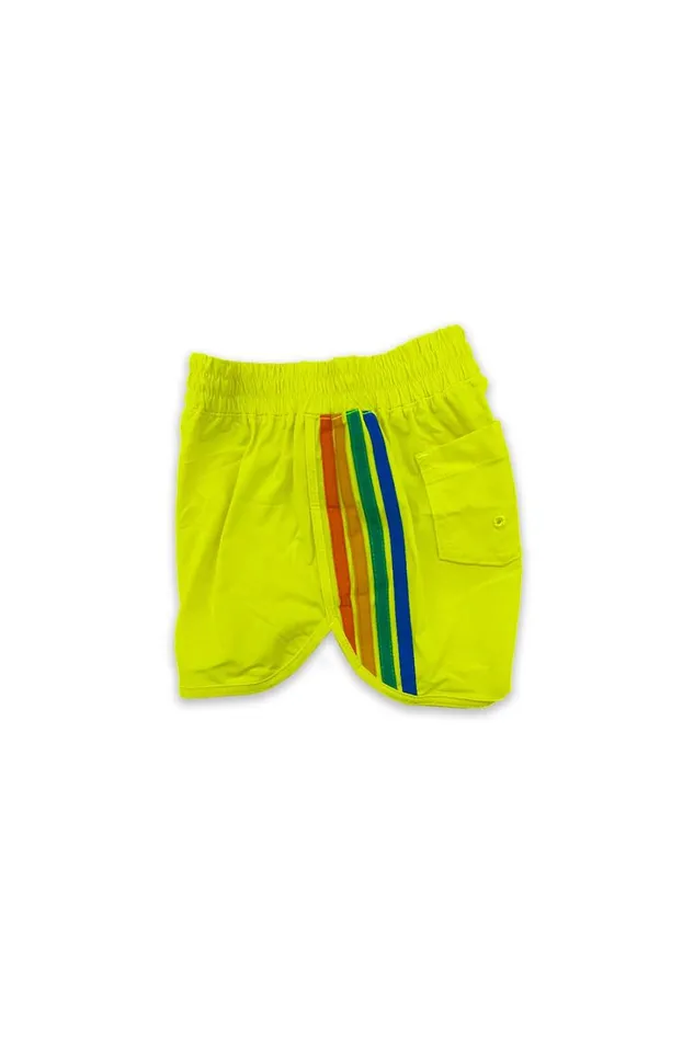 Kids Kids Collection Aviator Nation KIDS 5 STRIPE FLEX JOGGER SHORT 8211 NEON YELLOW Kids Kids Collection Aviator Nation KIDS 5 STRIPE FLEX JOGGER SHORT 8211 NEON YELLOW