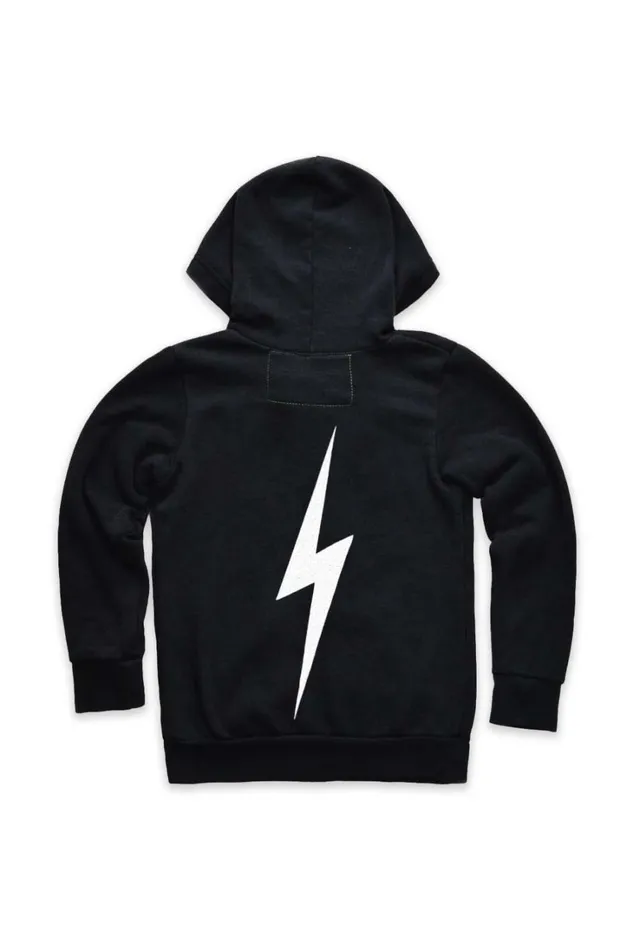 Kids Kids Collection Aviator Nation KIDS BOLT PRINT ZIP HOODIE 8211 BLACK WHITE Kids Kids Collection Aviator Nation KIDS BOLT PRINT ZIP HOODIE 8211 BLACK WHITE