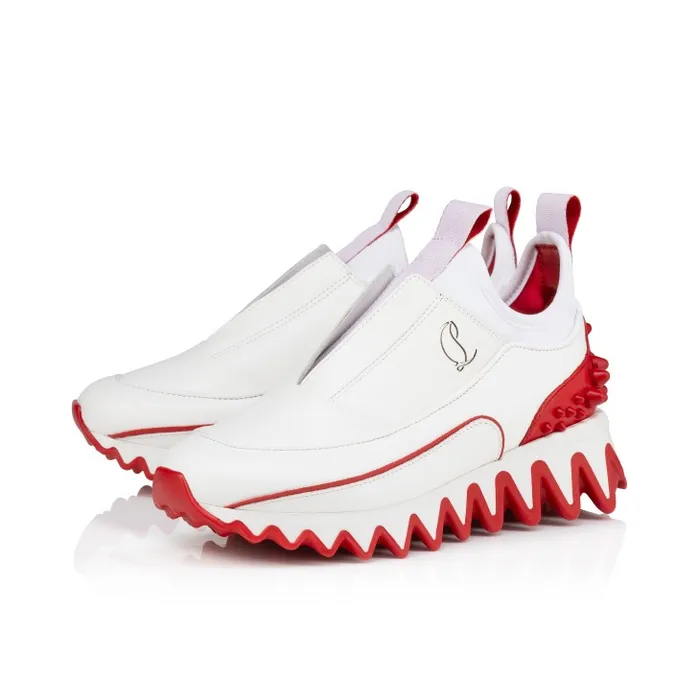 Kids Mini Sharkyloub Running Sneakers 8211 Calf Leather And Neoprene 8211 Bianco Christian Louboutin Sneakers Kids Mini Sharkyloub Running Sneakers 8211 Calf Leather And Neoprene 8211 Bianco Christian Louboutin Sneakers