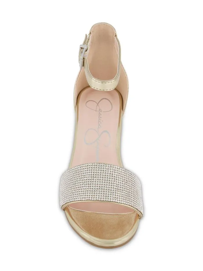 Kids Shoes Jessica Simpson Girls039 Pearl Stone Dress Heel In Gold