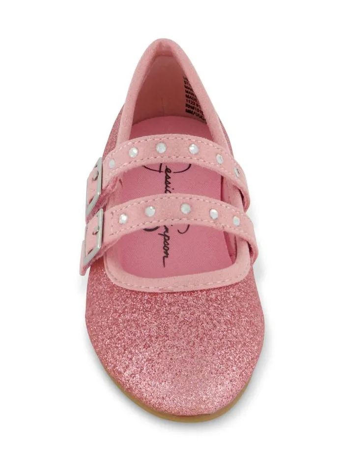 Kids Shoes Jessica Simpson Toddler Amy Double Strap Ballet Flat In Pink