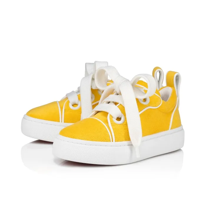 Kids Toy Toy Sneakers 8211 Sponge Cotton And Patent Calf Leather 8211 Pollen Christian Louboutin Sneakers Kids Toy Toy Sneakers 8211 Sponge Cotton And Patent Calf Leather 8211 Pollen Christian Louboutin Sneakers