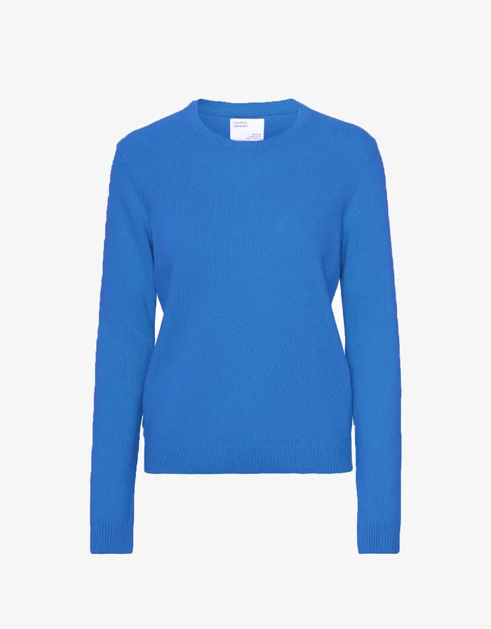 Knit Sweaters Women Classic Merino Wool Crew 8211 Pacific Blue Colorfulstandard Women