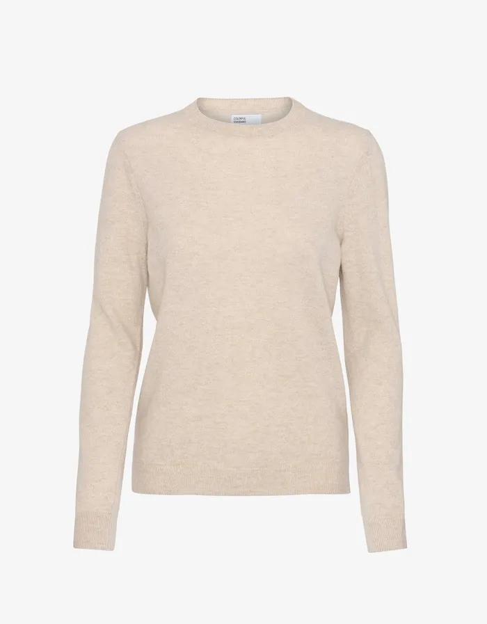 Knit Sweaters Women Colorfulstandard Women Light Merino Wool Crew 8211 Ivory White