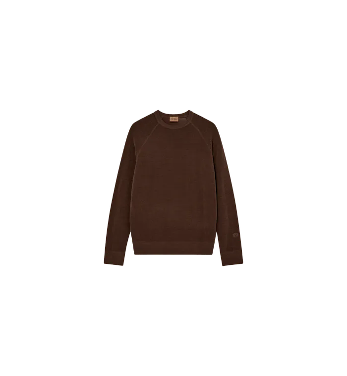 Knits MOS MOSH Men MMGPablo Wool Knit Brown Latte Knits MOS MOSH Men MMGPablo Wool Knit Brown Latte