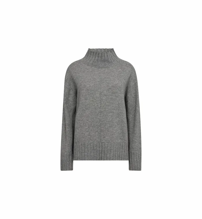Knits MOS MOSH Women MMAima Cashmere Highneck Knit Sharkskin Knits MOS MOSH Women MMAima Cashmere Highneck Knit Sharkskin