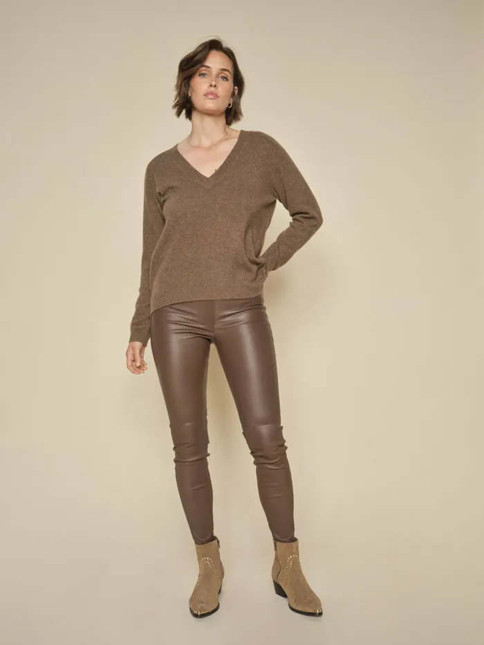 Knits Women MOS MOSH MMArlie Cashmere VNeck Knit Rain Drum
