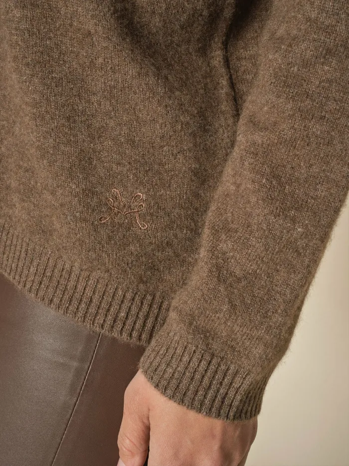 Knits Women MOS MOSH MMArlie Cashmere VNeck Knit Rain Drum