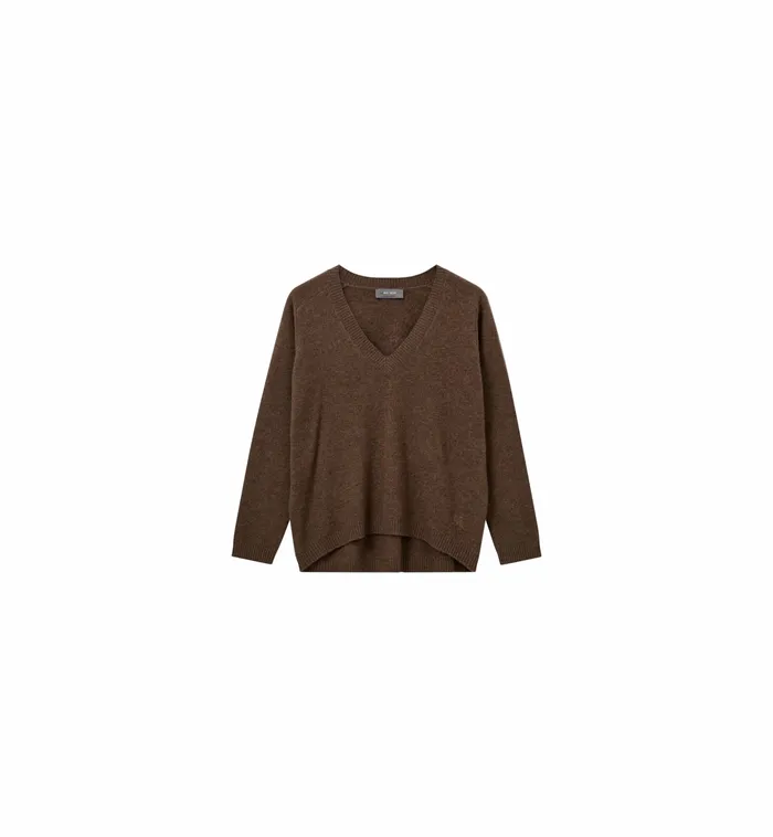 Knits Women MOS MOSH MMArlie Cashmere VNeck Knit Rain Drum
