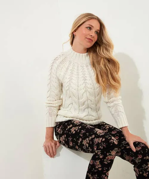 Knitwear and Cardigans Winter Walks Cable Knit Jumper Cream 8211 Joebrowns Apparel Knitwear and Cardigans Winter Walks Cable Knit Jumper Cream 8211 Joebrowns Apparel