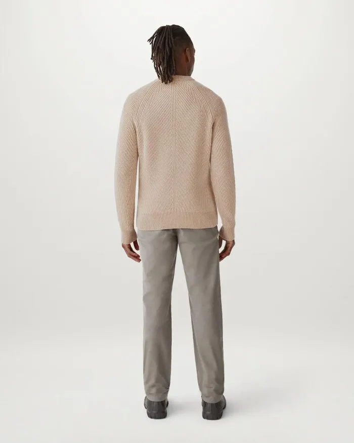 Knitwear Men Belstaff Centenary Rib Crewneck Jumper Chalk British Khaki Knitwear Men Belstaff Centenary Rib Crewneck Jumper Chalk British Khaki