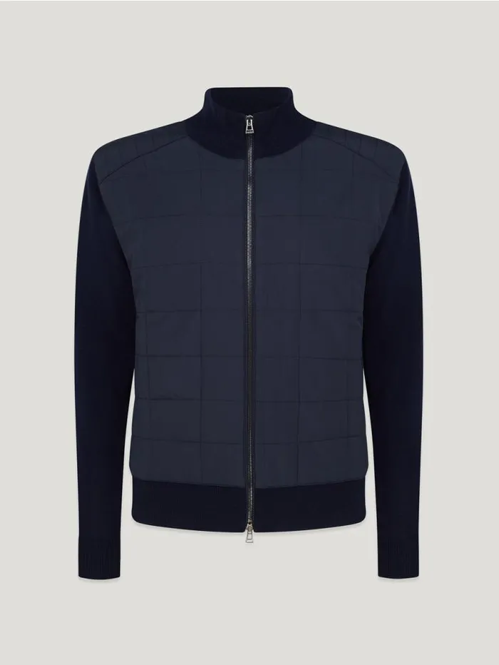 Knitwear Men Belstaff Kelbrook Zip Cardigan Dark Ink