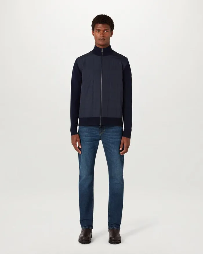 Knitwear Men Belstaff Kelbrook Zip Cardigan Dark Ink Knitwear Men Belstaff Kelbrook Zip Cardigan Dark Ink
