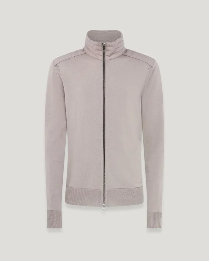 Knitwear Men Belstaff Kelby Zip Cardigan Pumice