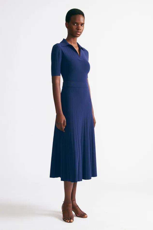 Knitwear Women Emilia Wickstead Delphi Navy Knit Skirt