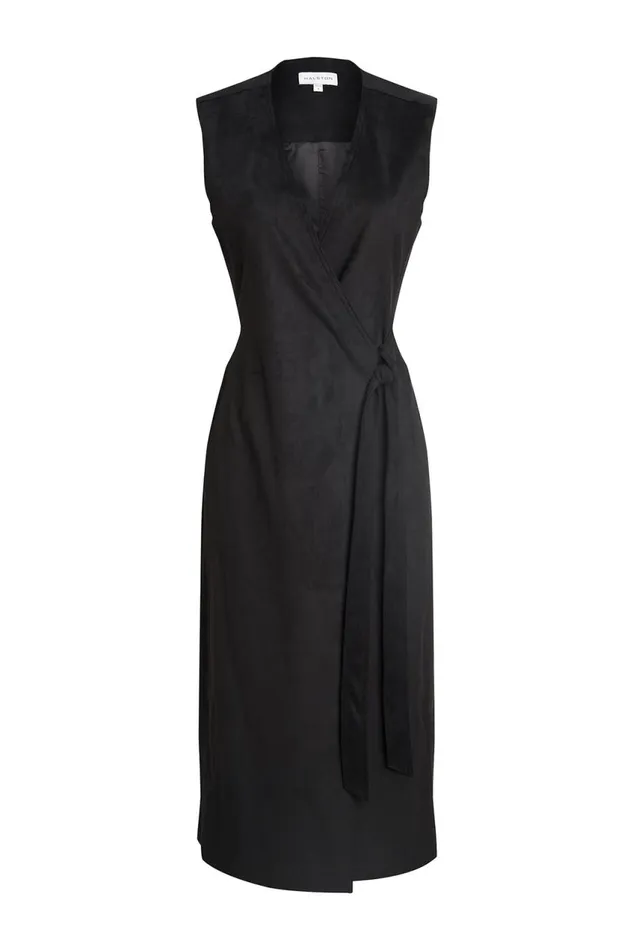 Knitwear Women Halston Paulina Dress In Ultrasuede Black