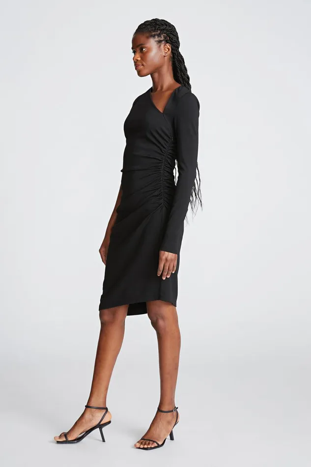 Knitwear Women Halston Skyler Dress In Knit Suiting Black