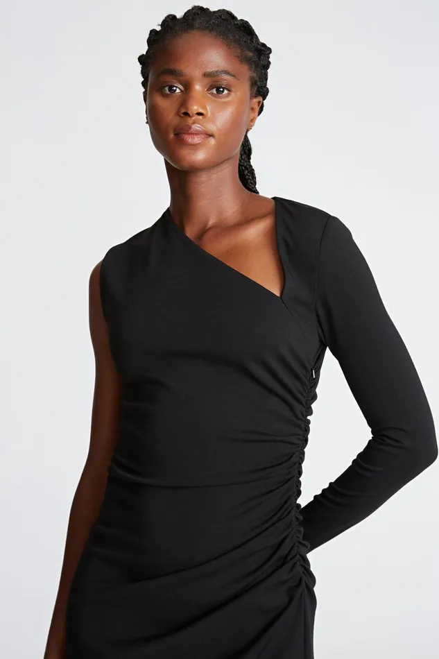 Knitwear Women Halston Skyler Dress In Knit Suiting Black