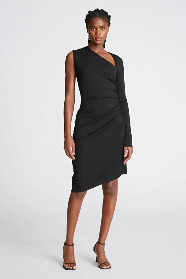 Knitwear Women Halston Skyler Dress In Knit Suiting Black
