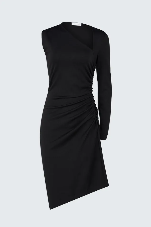 Knitwear Women Halston Skyler Dress In Knit Suiting Black