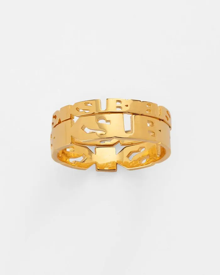 Ksubi 18k Dripps Sott Band Set WomensMens Jewelry