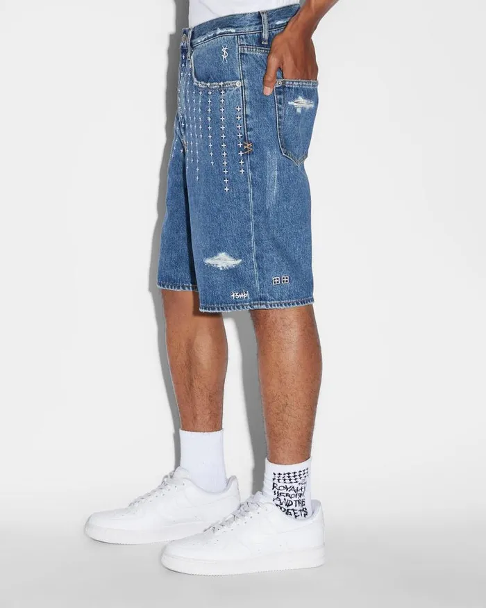 Ksubi Anti K Short Ekstatik Mens Denim Shorts