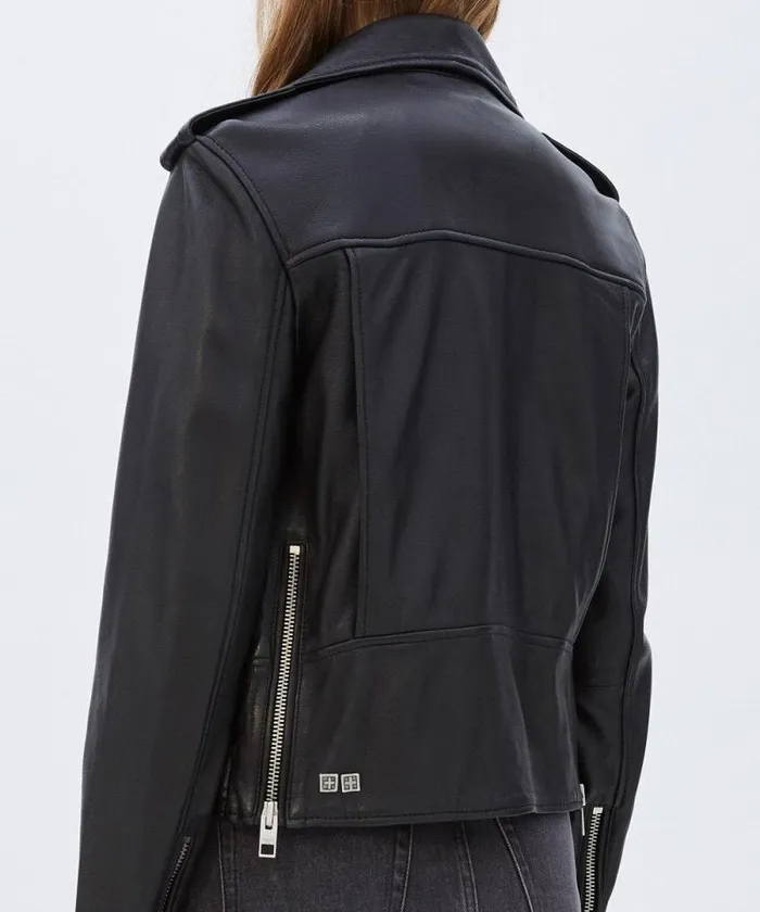 Ksubi Bad Company Biker Black Leather Womens Jackets