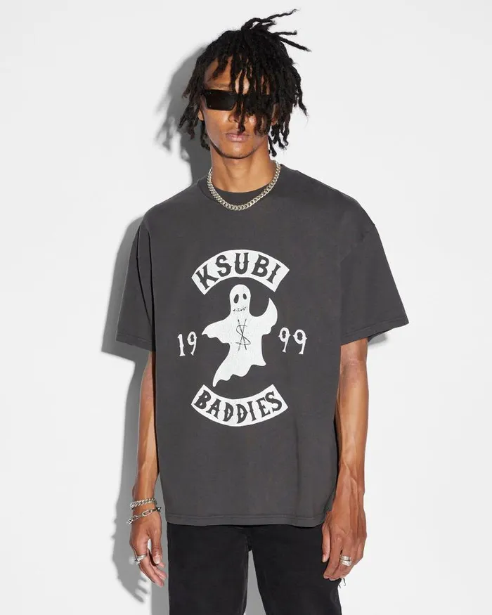 Ksubi Baddies Ekcess Ss Tee Faded Black Mens TShirts
