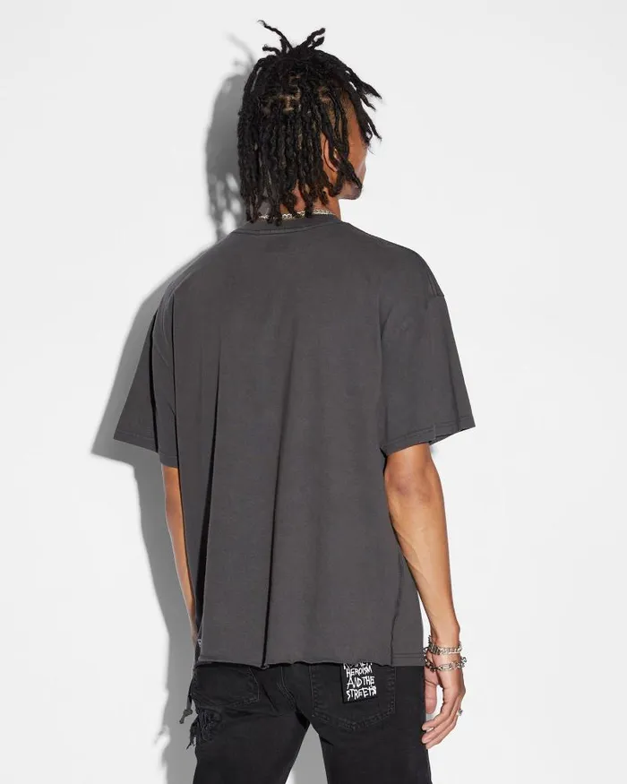 Ksubi Baddies Ekcess Ss Tee Faded Black Mens TShirts