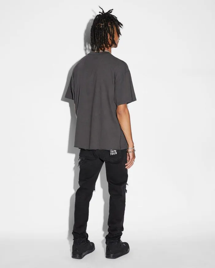 Ksubi Baddies Ekcess Ss Tee Faded Black Mens TShirts
