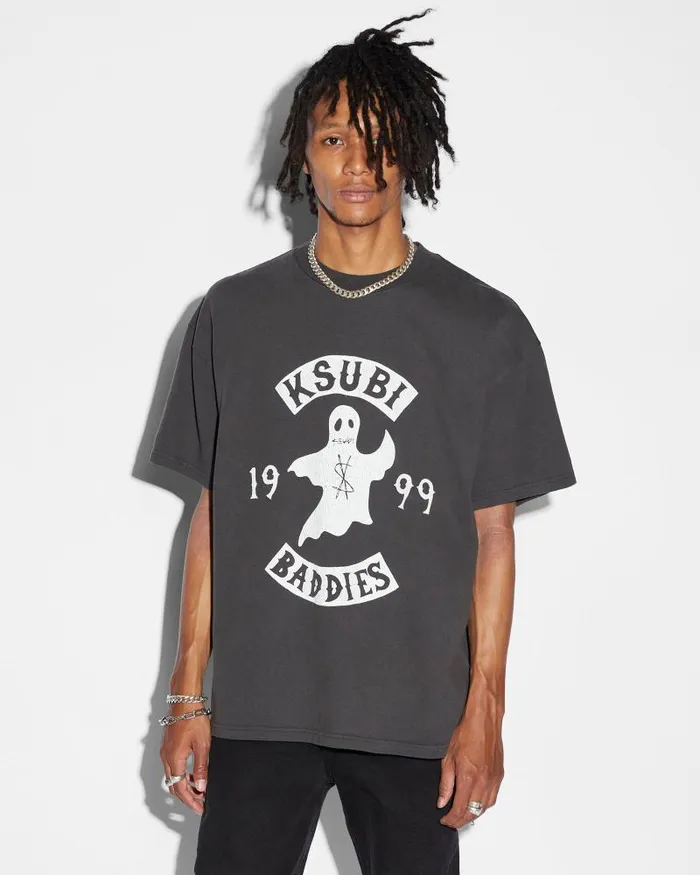 Ksubi Baddies Ekcess Ss Tee Faded Black Mens TShirts