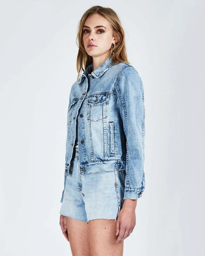 Ksubi Classic Jacket Underrated Blue Womens Jackets
