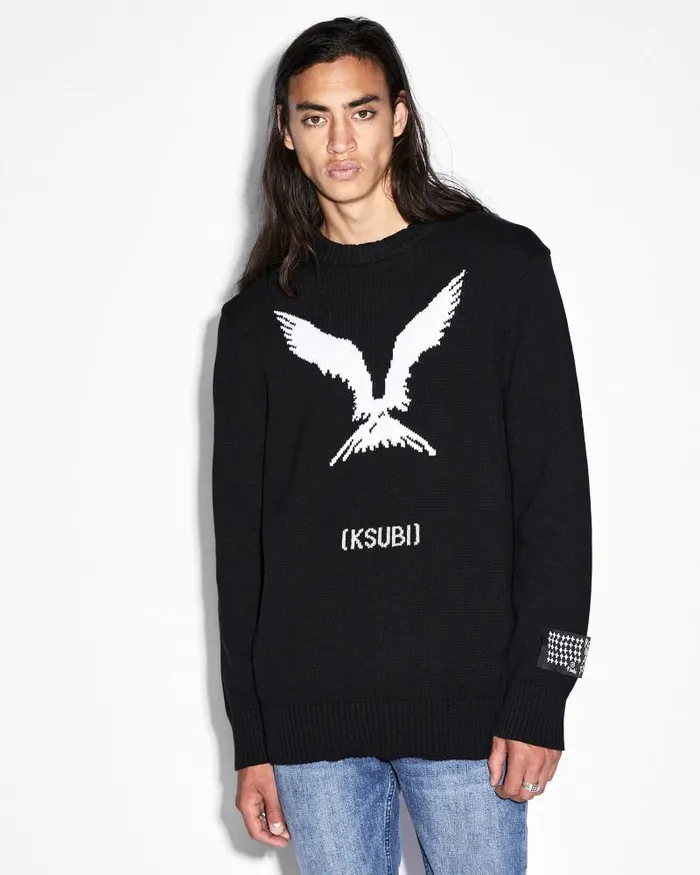 Ksubi Euphoric Knit Crew Black Mens Knits
