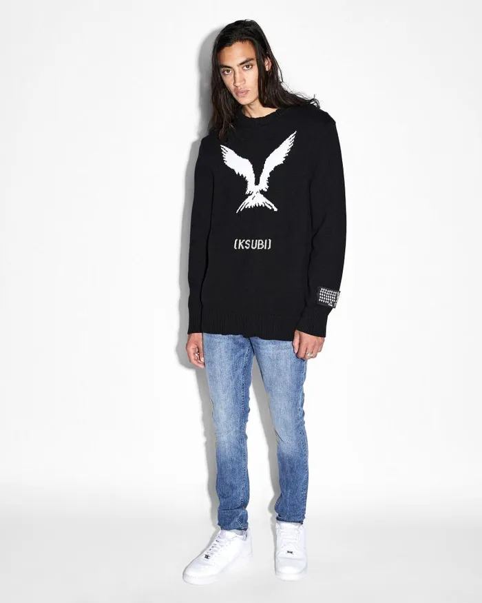 Ksubi Euphoric Knit Crew Black Mens Knits