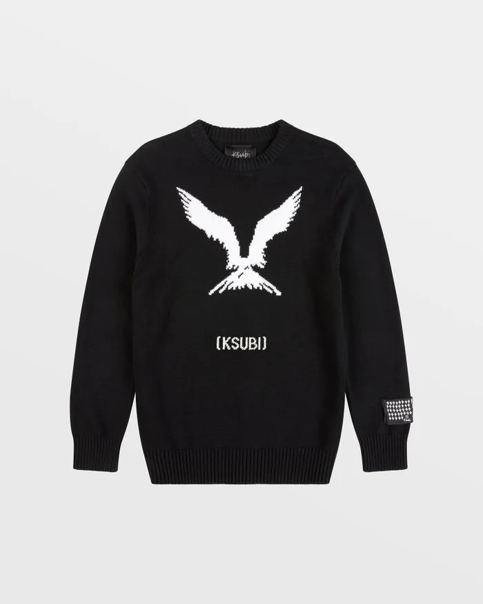 Ksubi Euphoric Knit Crew Black Mens Knits