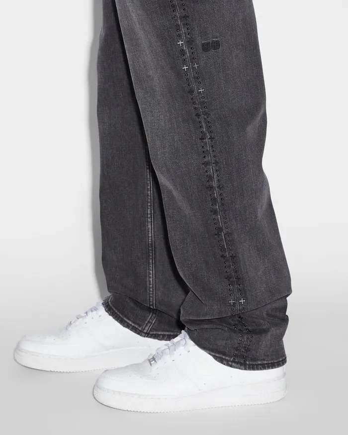 Ksubi Hazlow Black Metal Mens Tapered