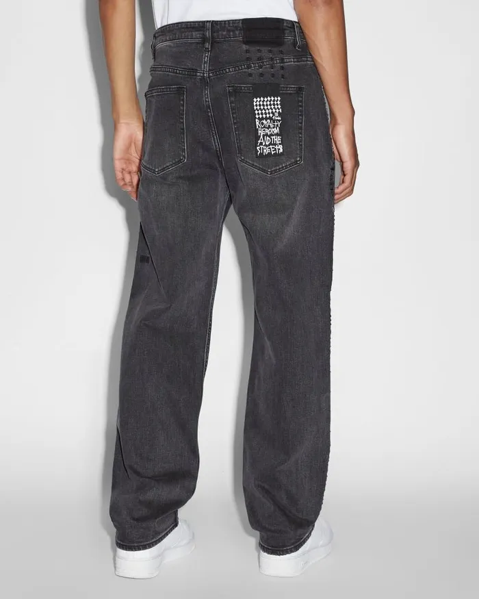 Ksubi Hazlow Black Metal Mens Tapered