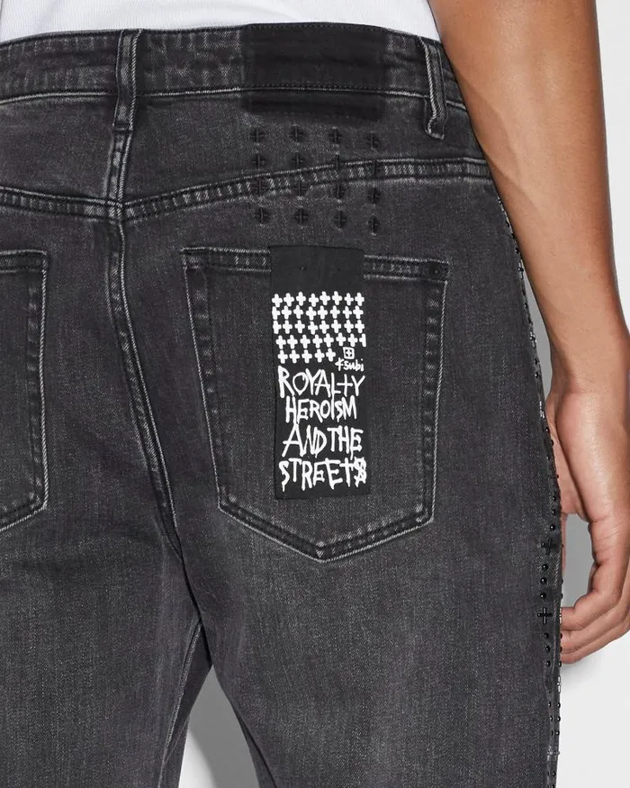 Ksubi Hazlow Black Metal Mens Tapered