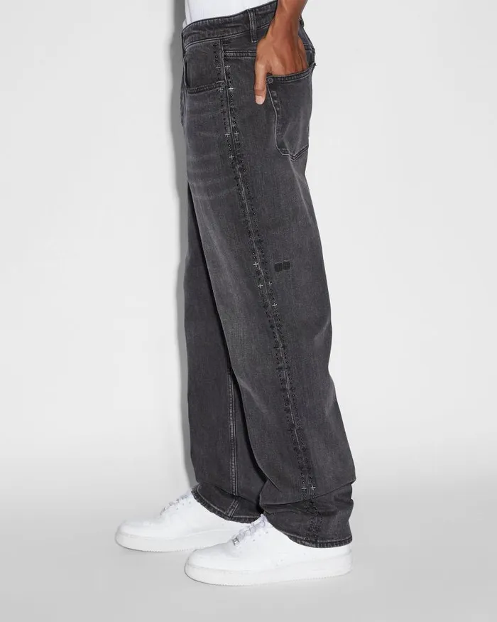 Ksubi Hazlow Black Metal Mens Tapered
