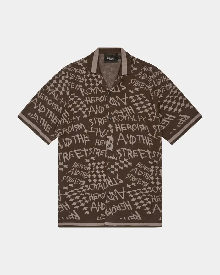 Ksubi Heroism Knit Resort Ss Shirt Java Mens Shirts