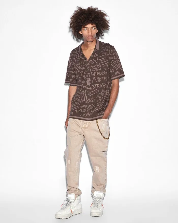Ksubi Heroism Knit Resort Ss Shirt Java Mens Shirts