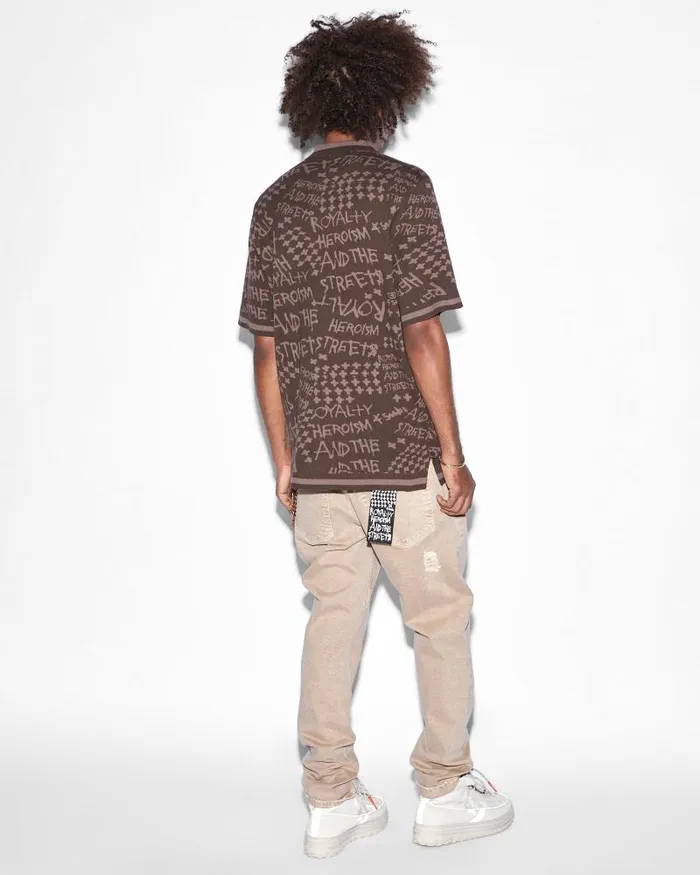 Ksubi Heroism Knit Resort Ss Shirt Java Mens Shirts