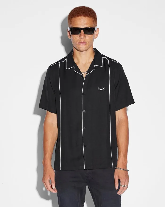 Ksubi Ksubi Downtown Resort Ss Shirt Black Mens Shirts