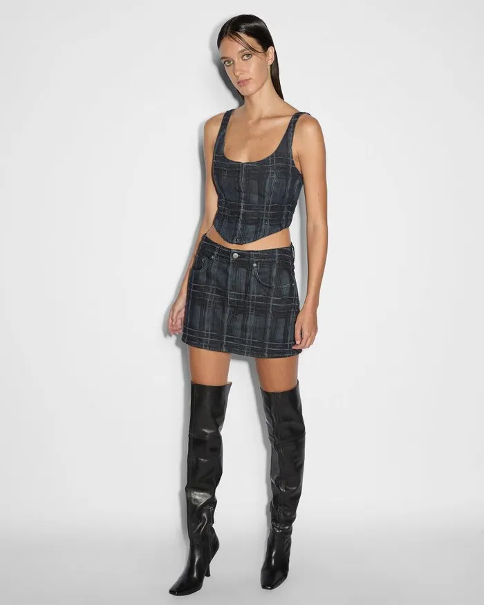 Ksubi Low Rider Mini Skool Womens Denim Skirts