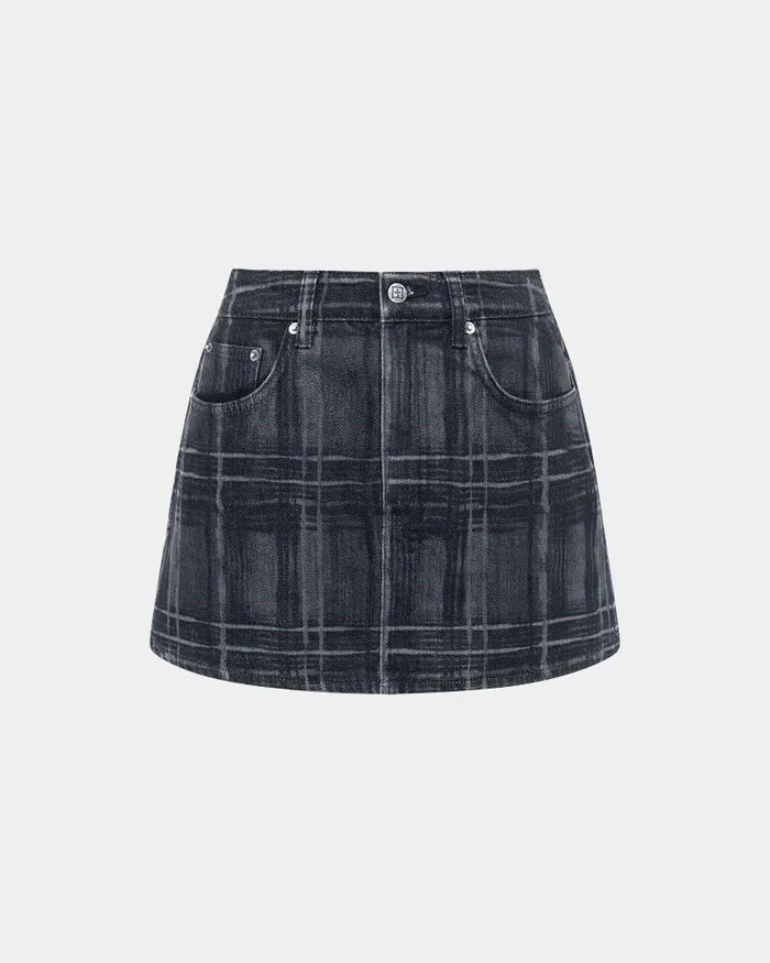 Ksubi Low Rider Mini Skool Womens Denim Skirts