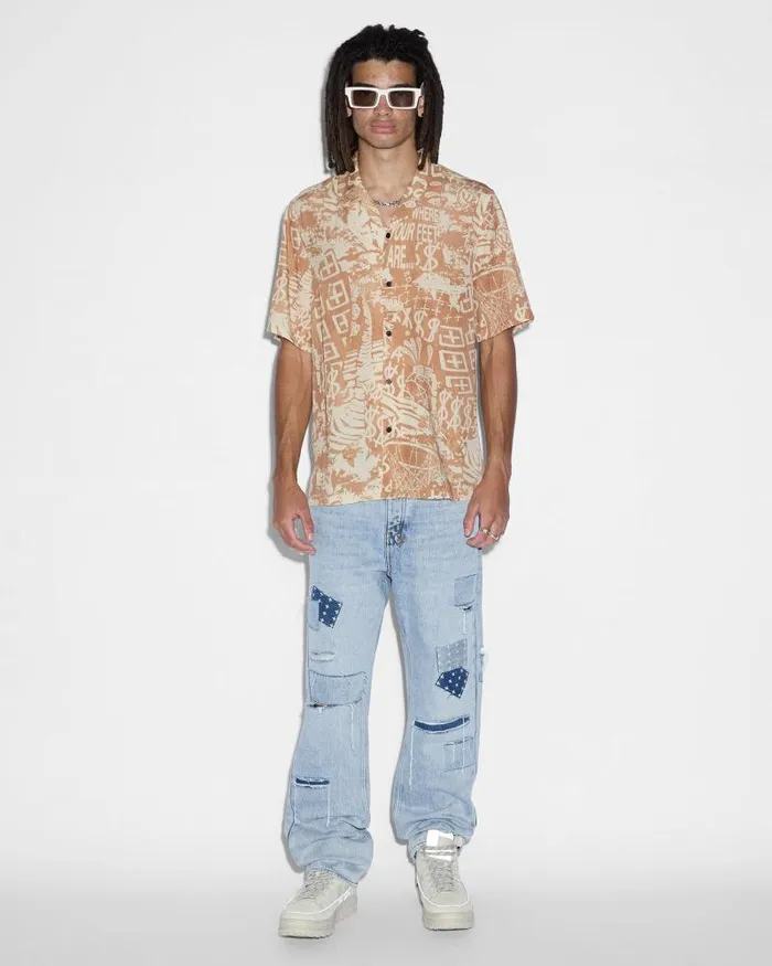 Ksubi Mills Ikon Resort Ss Shirt Multi WomensMens Shirts