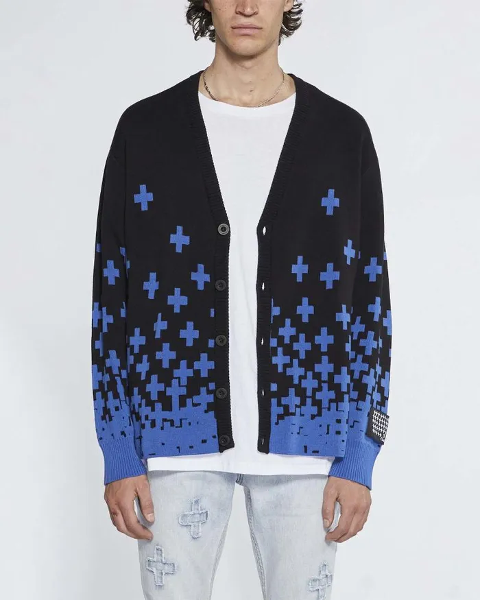 Ksubi Night Swim Cardigan Blue Mens Knits