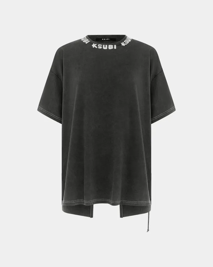 Ksubi Scrawl Oh G Ss Tee Sliced Iron Womens Tops