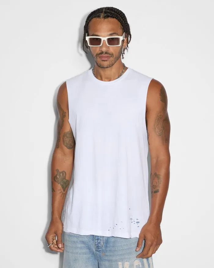 Ksubi Sioux Cut Tee Vintage White Mens TShirts