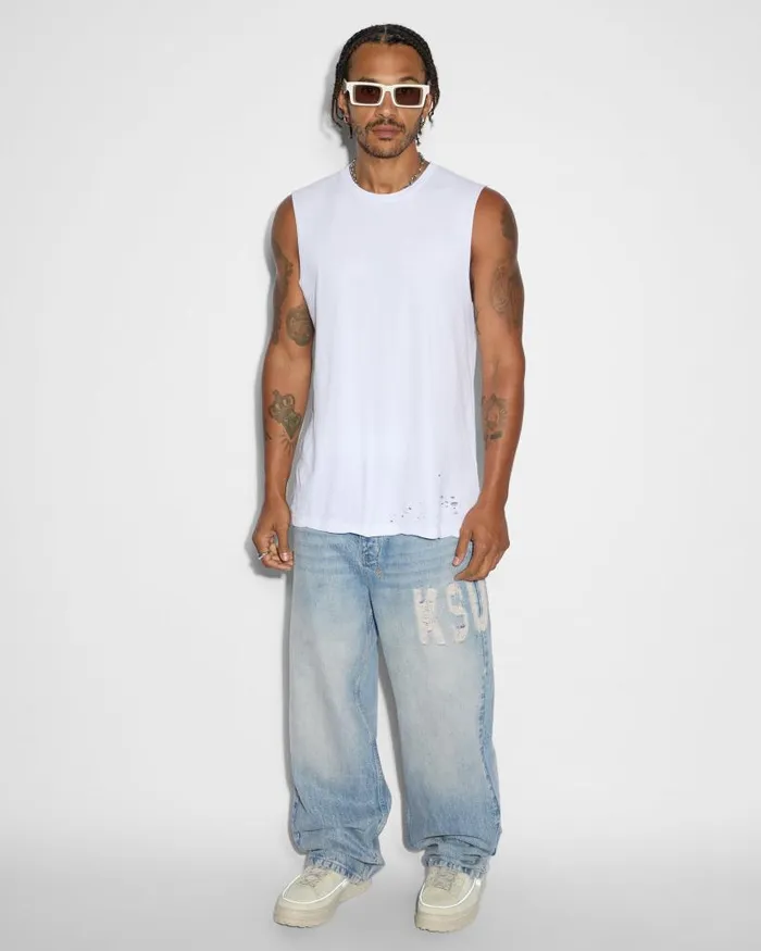 Ksubi Sioux Cut Tee Vintage White Mens TShirts